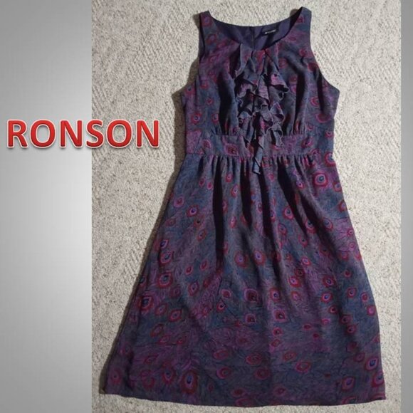 Ronson Dresses & Skirts - Ronson ruffled dress women's size medium